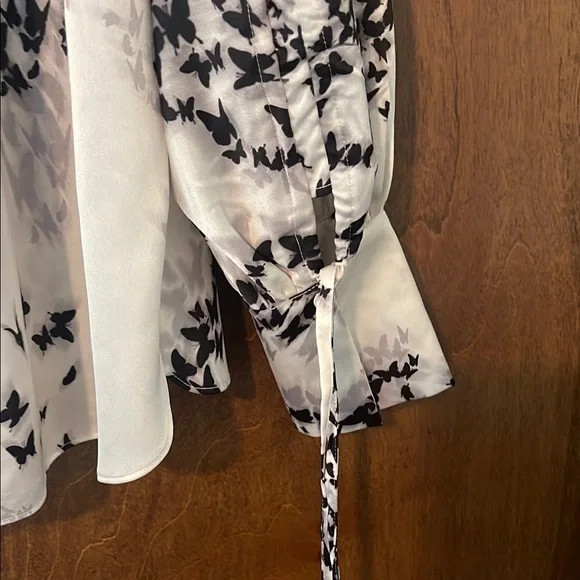 All Saints Monochrome Butterfly Blouse - Picture 5 of 7